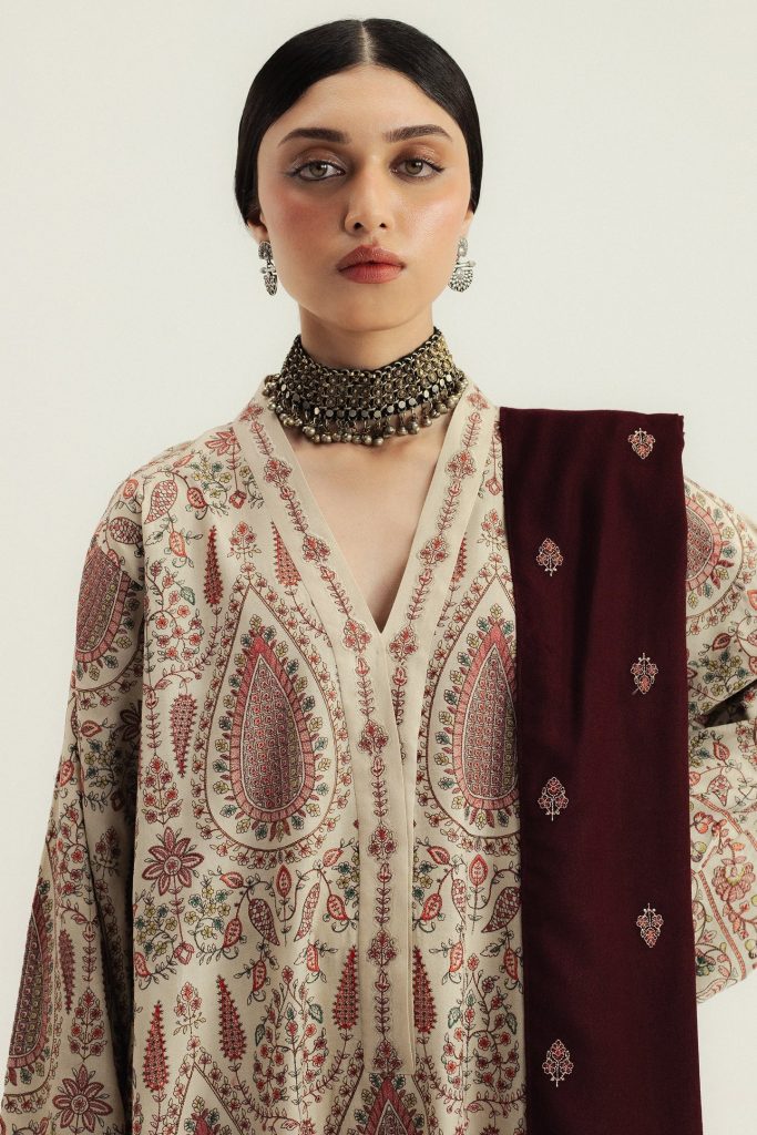 Zarashahjahan 3-Piece Dhanak Suit – Brand Code 407 - alternate view