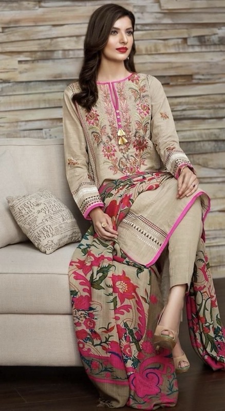 Khaadi 3-Piece Khaddar Suit – Printed & Embroidered - alternate view