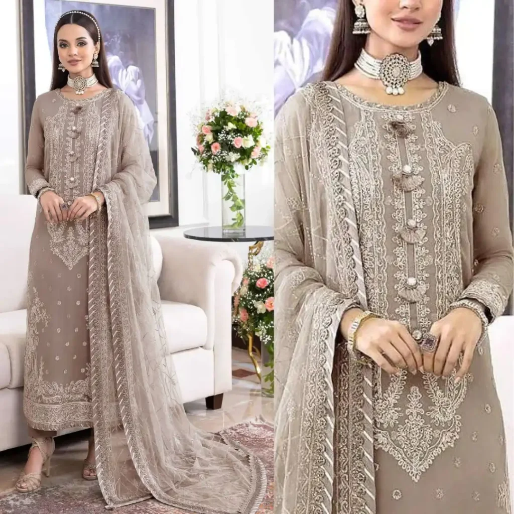 Asim Jofa 3-Piece Dhanak Suit – Brand Code 3646 - alternate view