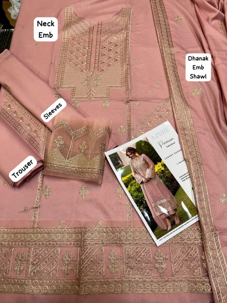 Azure 3-Piece Dhanak Suit – Winter Collection 2026 - alternate view