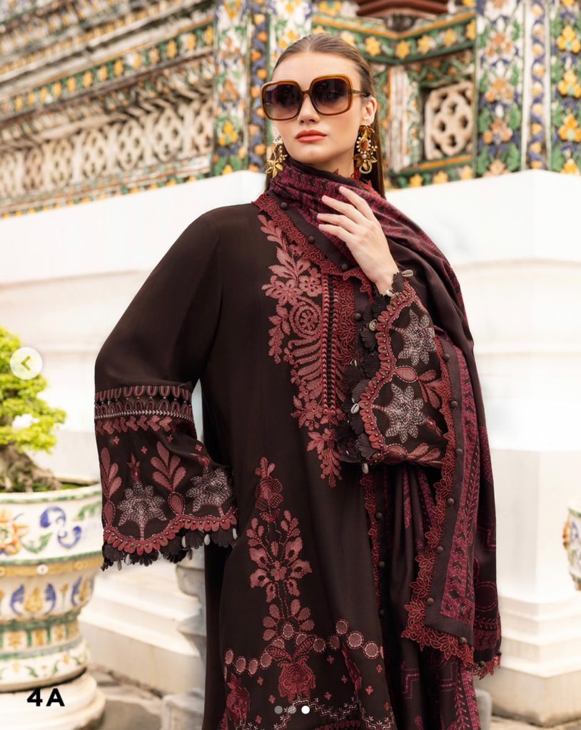 Maria B 3-Piece Dhanak Suit – Brand Code 844 - alternate view