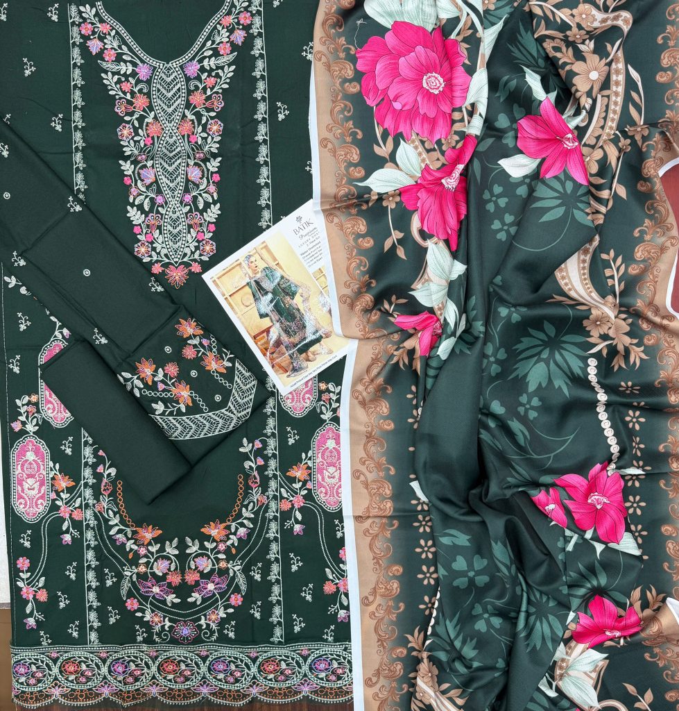 Batik 3-Piece Dhanak Suit – Brand Code 852 - alternate view