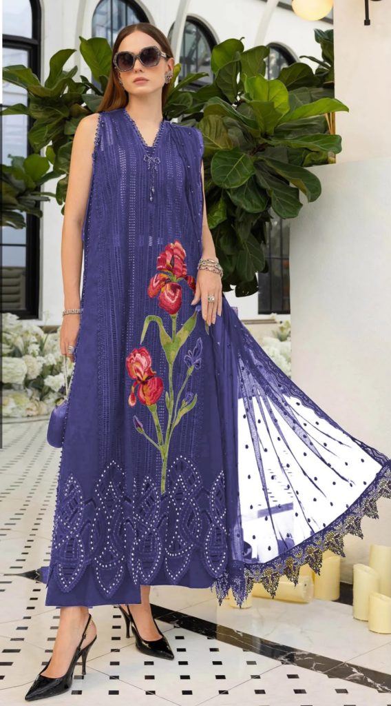 Maria B 3-Piece Dhanak Suit – Brand Code 02 - alternate view