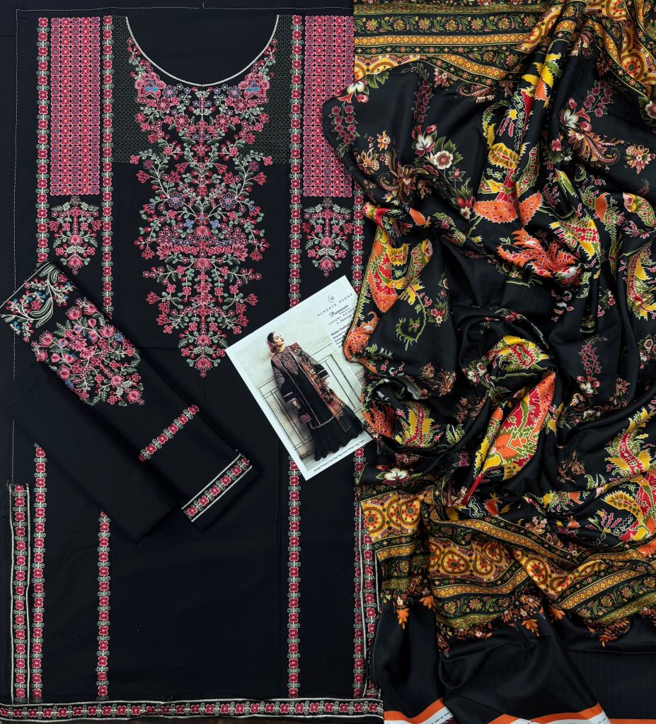Hussain Rehar 3-Piece Dhanak Suit – Brand Code 874 - alternate view