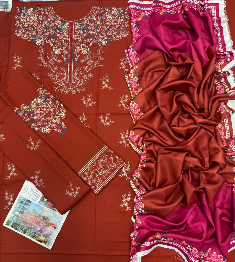 Sapphire 3-Piece Dhanak Suit – Winter Collection 2026 - alternate view