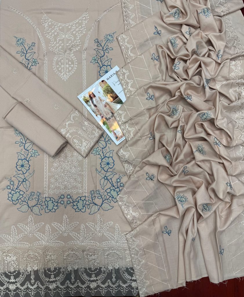 Maria B 3-Piece Dhanak Suit – Brand Code 3592 - alternate view