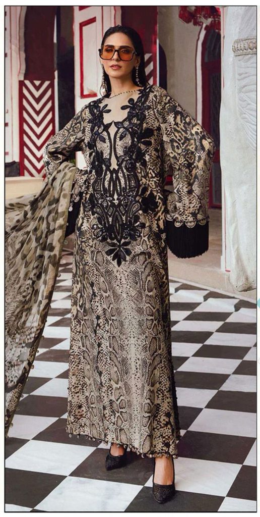 Maria B M Prints 3-Piece Shemoz Silk Printed Suit