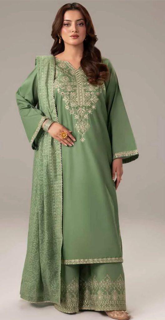 Zahra Rubab Luxury 3-Piece Dhanak Suit – Brand Code 3506